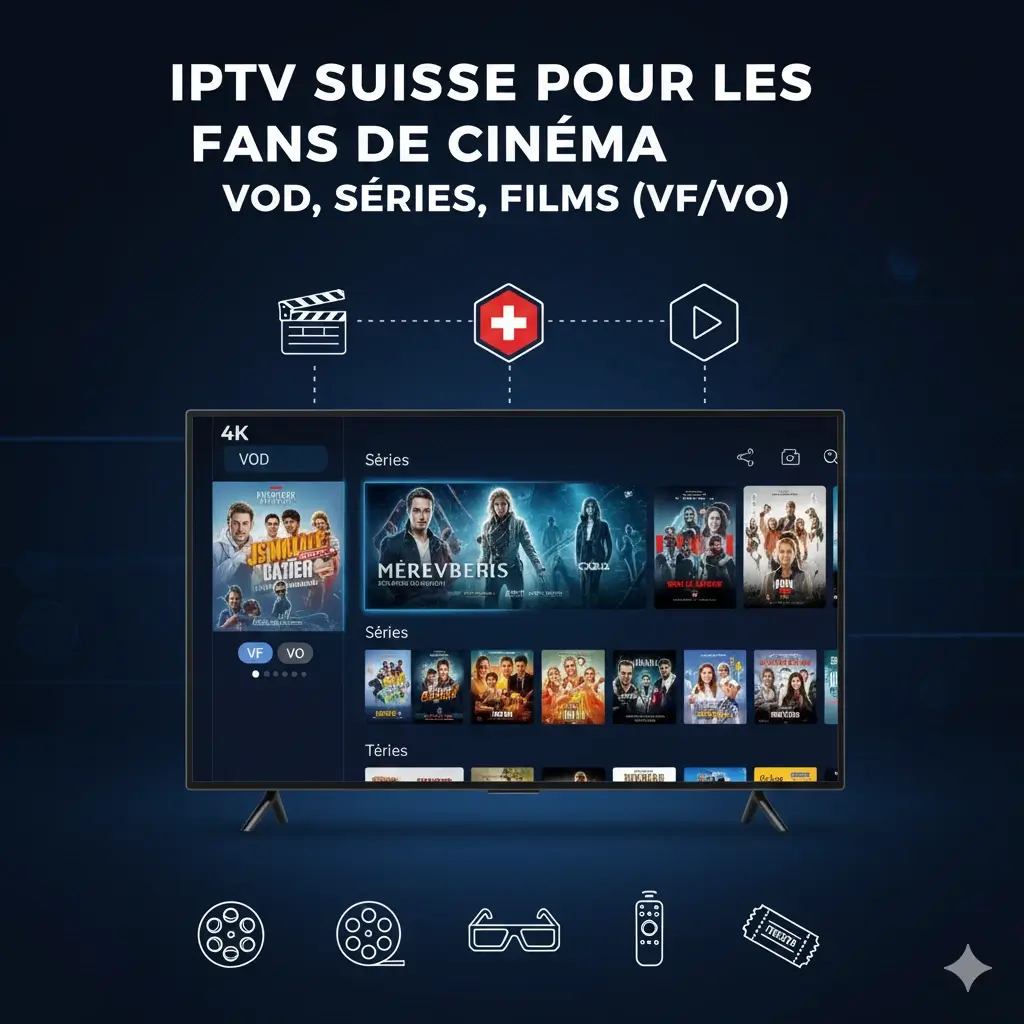 iptv suisse, abonnement iptv, iptv légal, iptv suisse pas cher, chaînes tv, streaming, 4K, fibre optique, appareils compatibles, m3u, test iptv, vod, android tv, firestick, smart tv