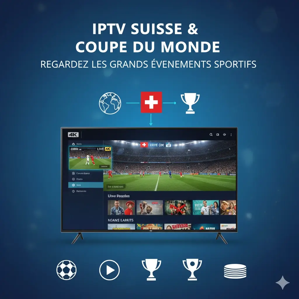 iptv suisse, abonnement iptv, iptv légal, iptv suisse pas cher, chaînes tv, streaming, 4K, fibre optique, appareils compatibles, m3u, test iptv, vod, android tv, firestick, smart tv