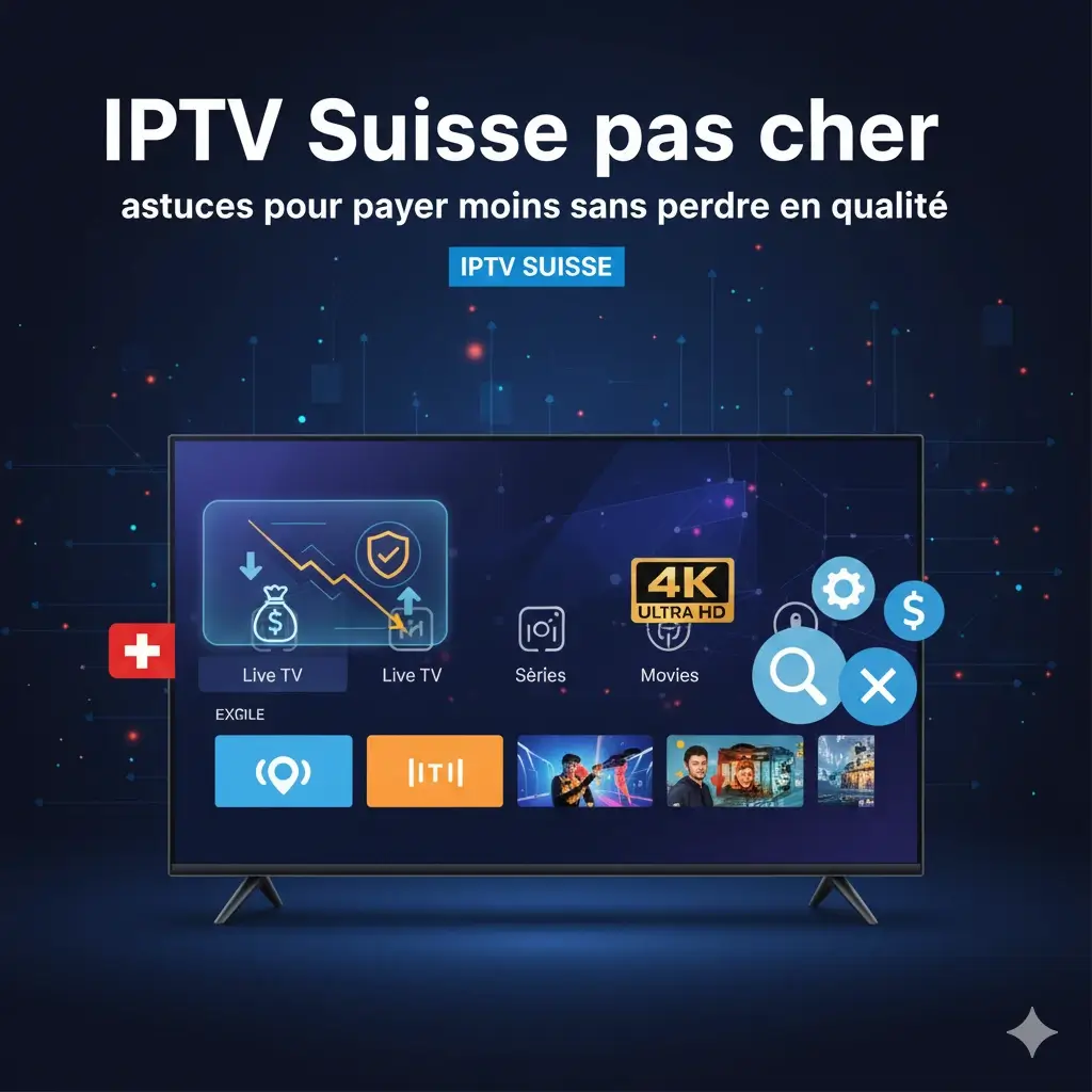 iptv suisse, abonnement iptv, iptv légal, iptv suisse pas cher, chaînes tv, streaming, 4K, fibre optique, appareils compatibles, m3u, test iptv, vod, android tv, firestick, smart tv