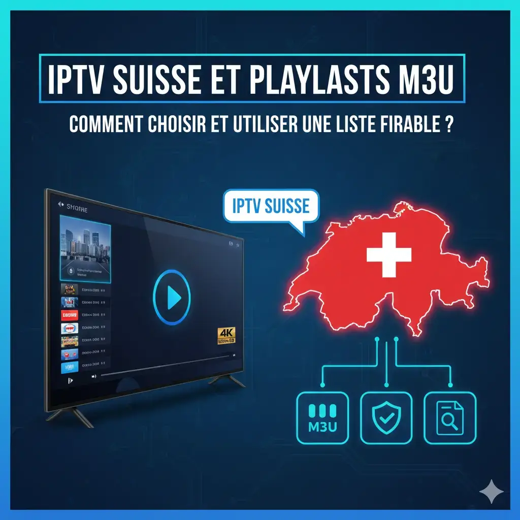 iptv suisse, abonnement iptv, iptv légal, iptv suisse pas cher, chaînes tv, streaming, 4K, fibre optique, appareils compatibles, m3u, test iptv, vod, android tv, firestick, smart tv