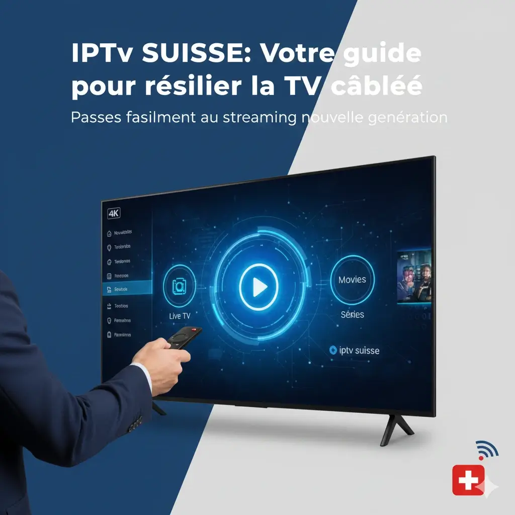 iptv suisse, abonnement iptv, iptv légal, iptv suisse pas cher, chaînes tv, streaming, 4K, fibre optique, appareils compatibles, m3u, test iptv, vod, android tv, firestick, smart tv